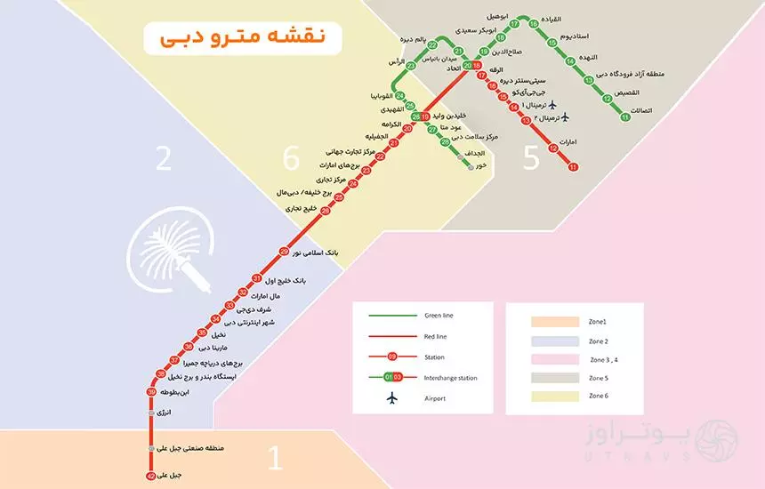 نقشه مترو دبی