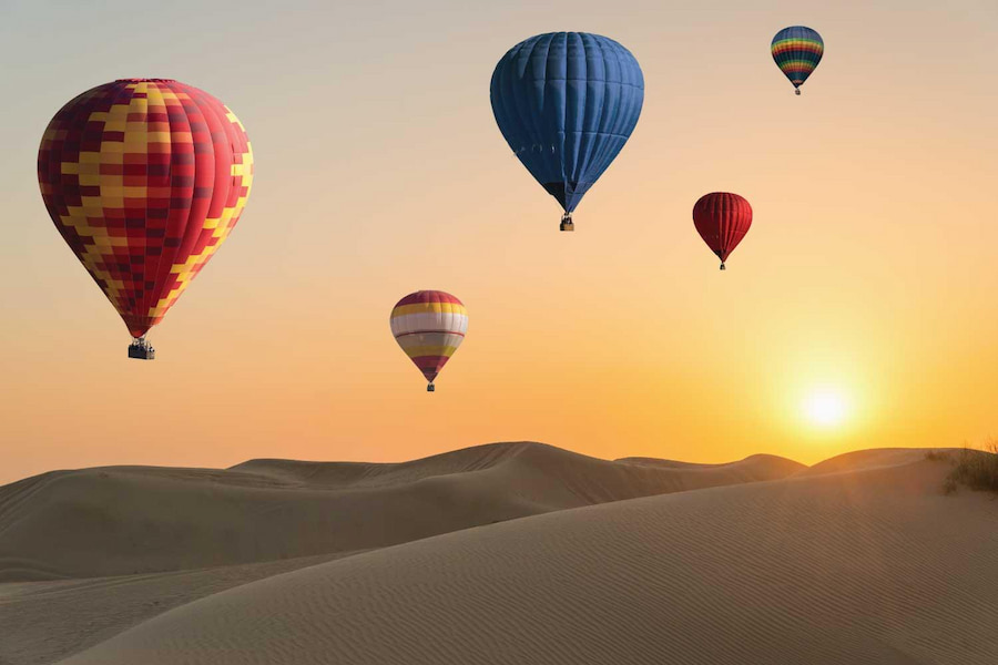 Hot Air Balloon Ride Over the Desert