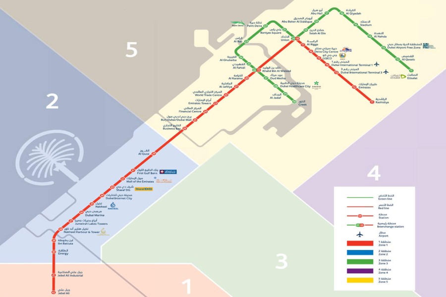 نقشه شماتیک مترو دبی