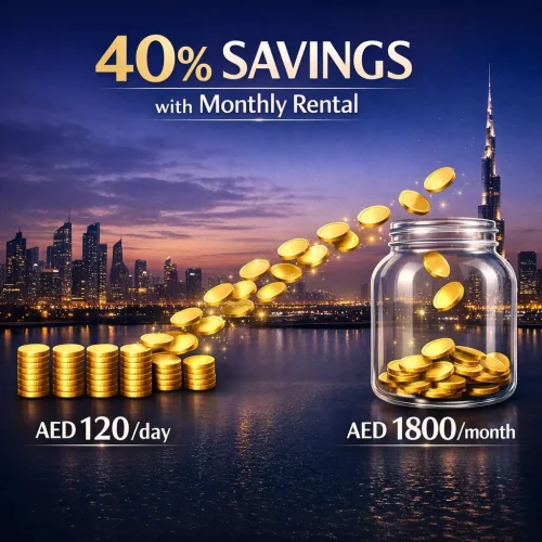 saving by 40% with nonthly rental