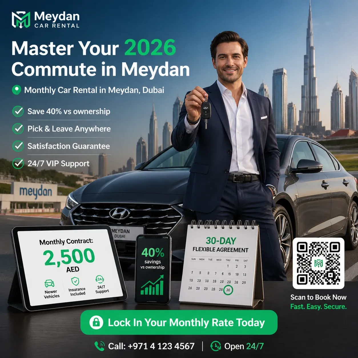 Monthly Car Rental in Meydan
