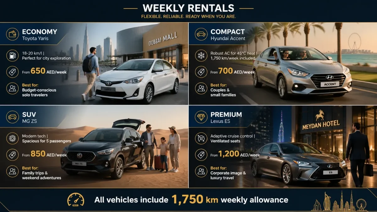 cheap rent a car dubai weekly deal in Meydan