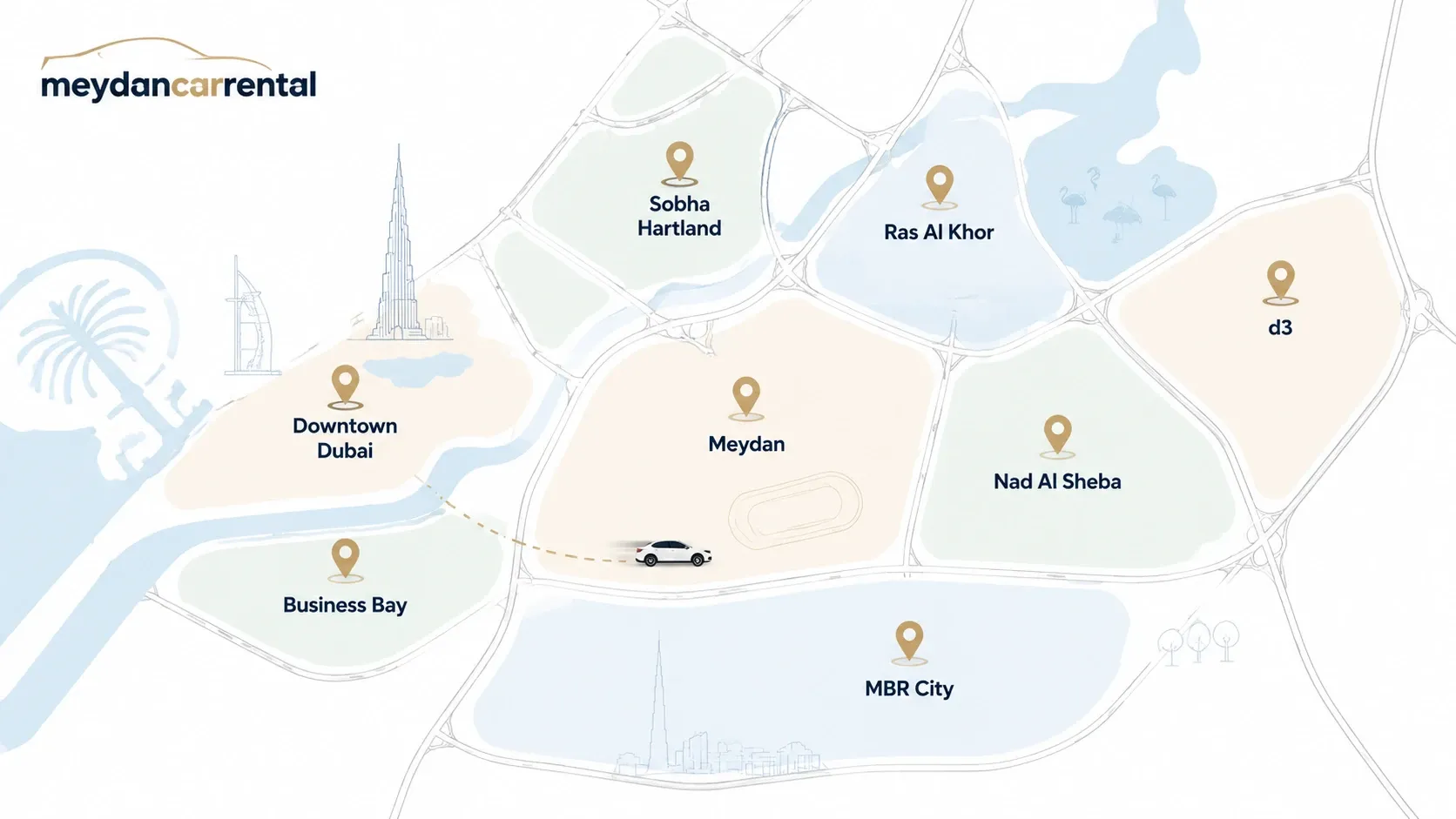 Drive in Meydan Dubai