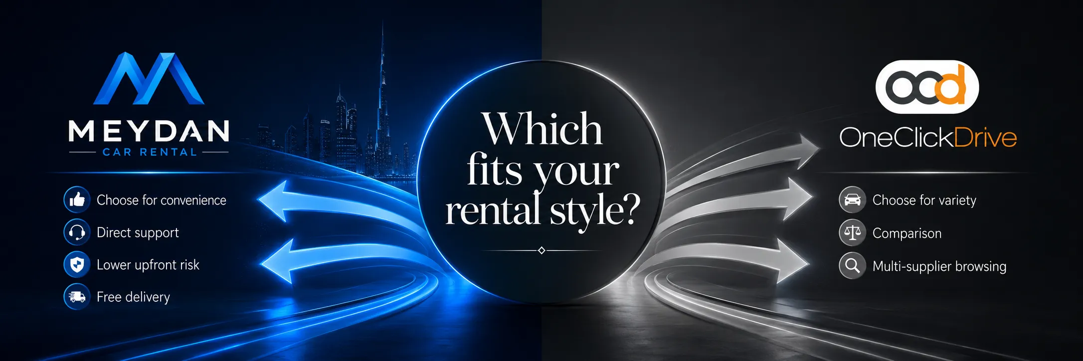 Meydan Car Rental vs OneClickDrive