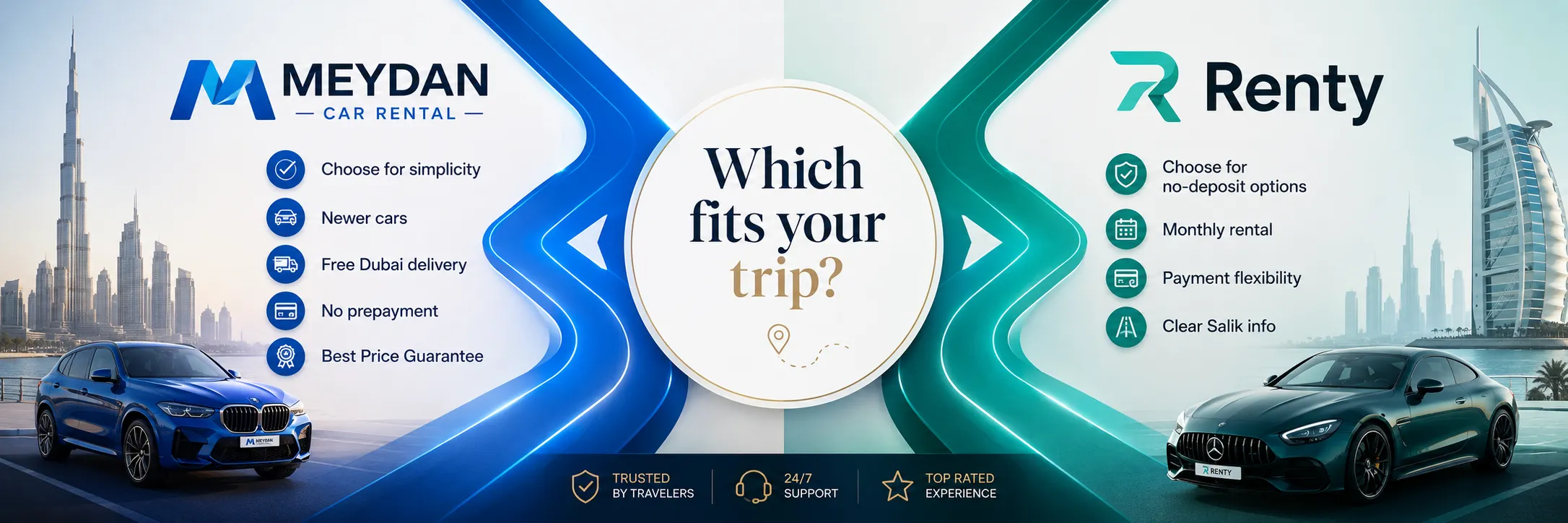 Meydan Car Rental vs Renty