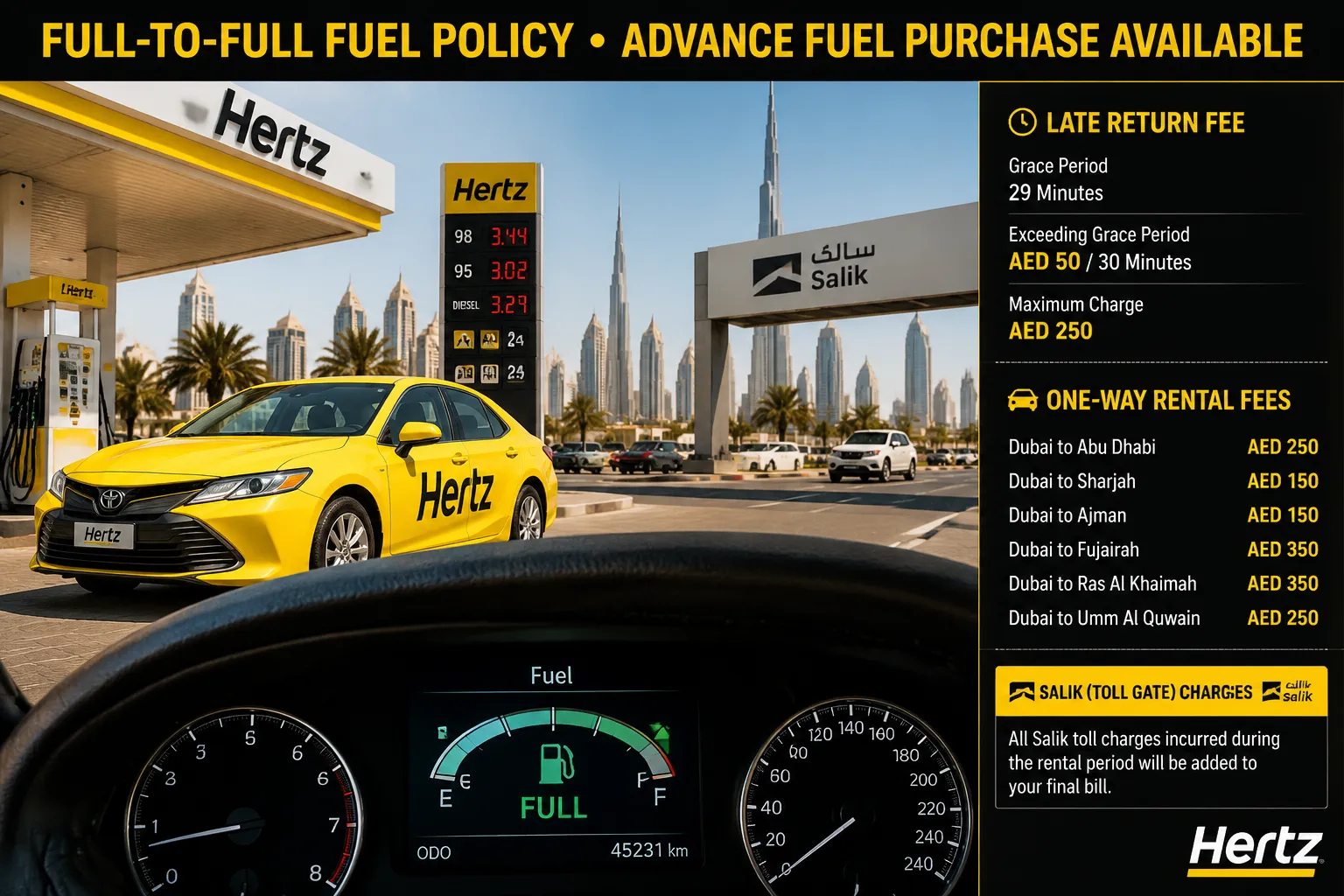 Meydan Car Rental vs Hertz Dubai