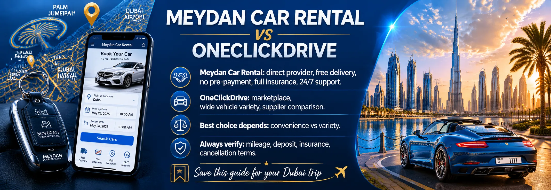 Meydan Car Rental vs OneClickDrive