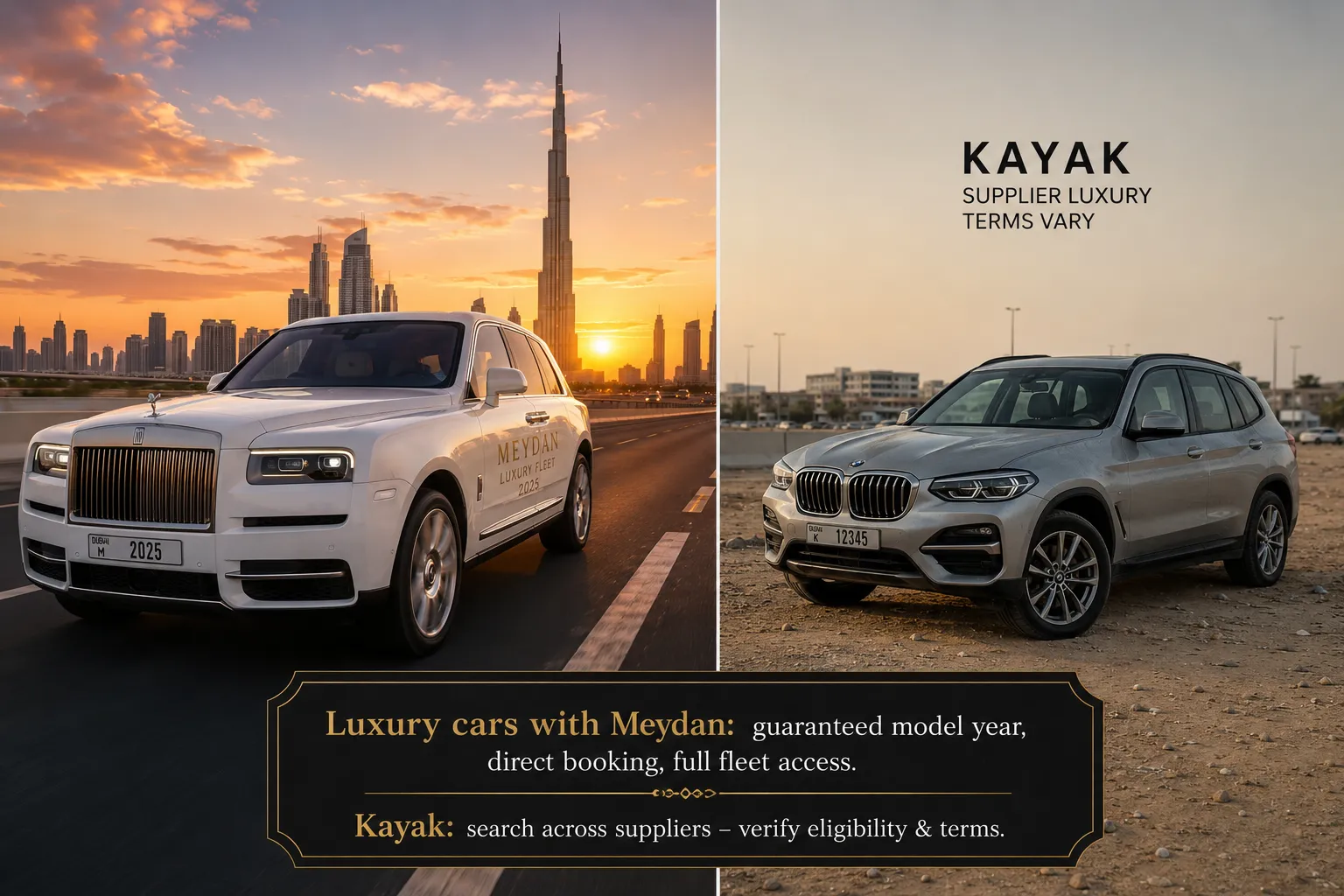 Meydan Car Rental vs Kayak