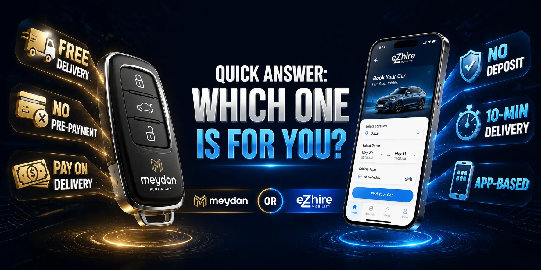 Meydan Car Rental vs eZhire