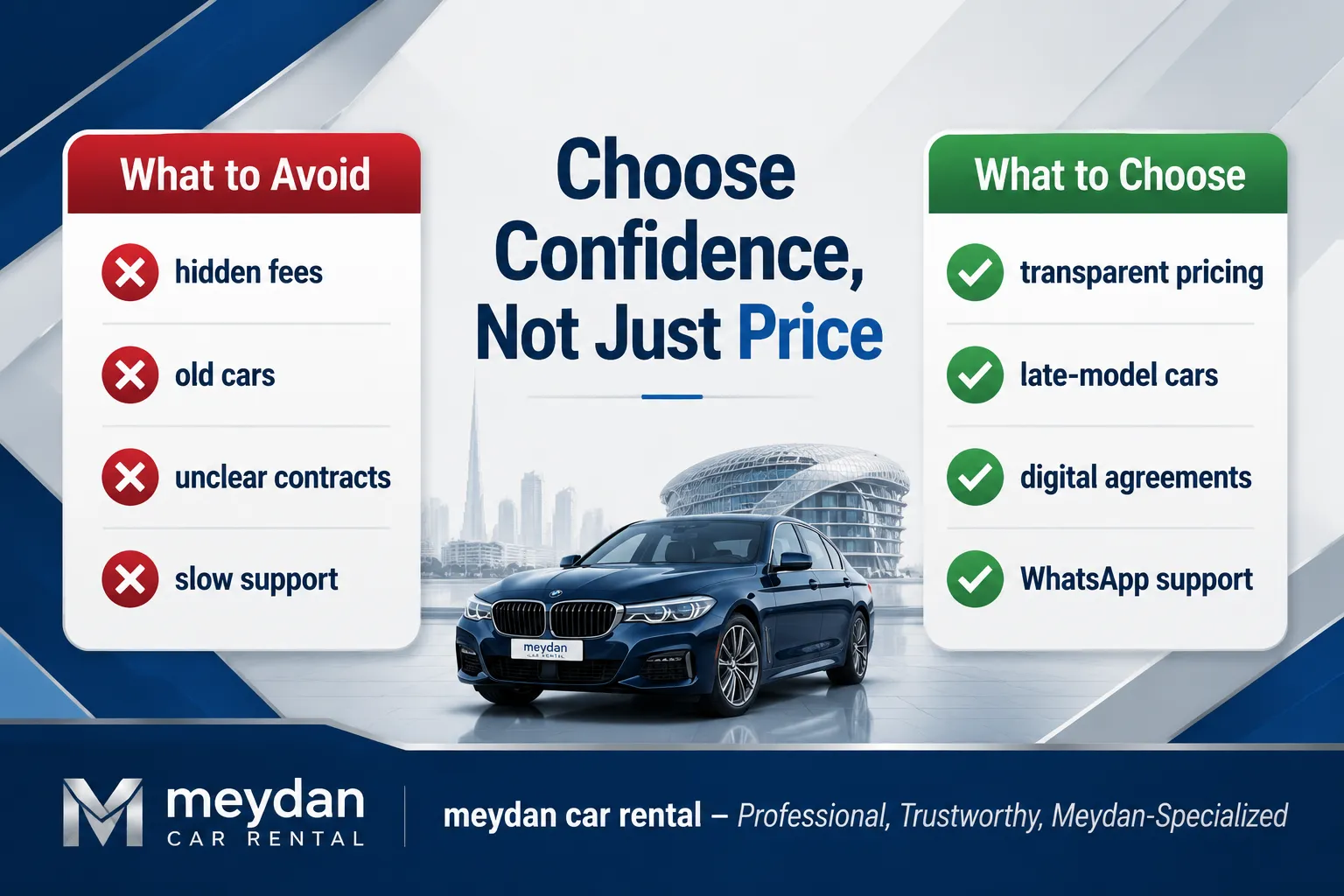 Best car rental in Meydan