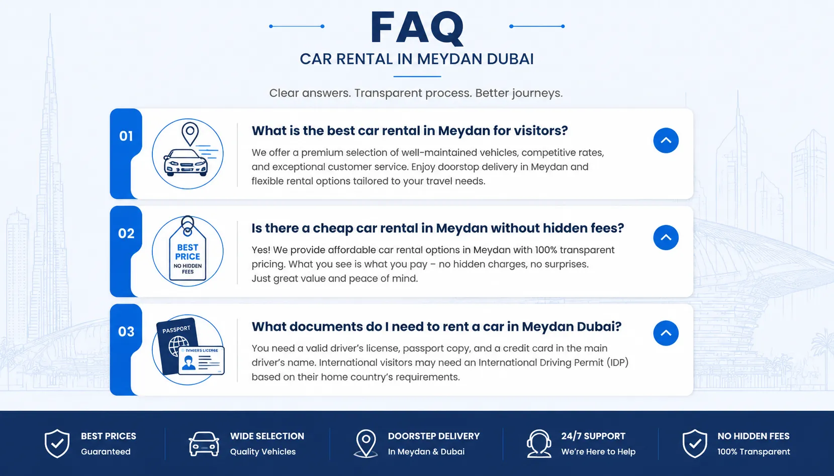 Best car rental in Meydan