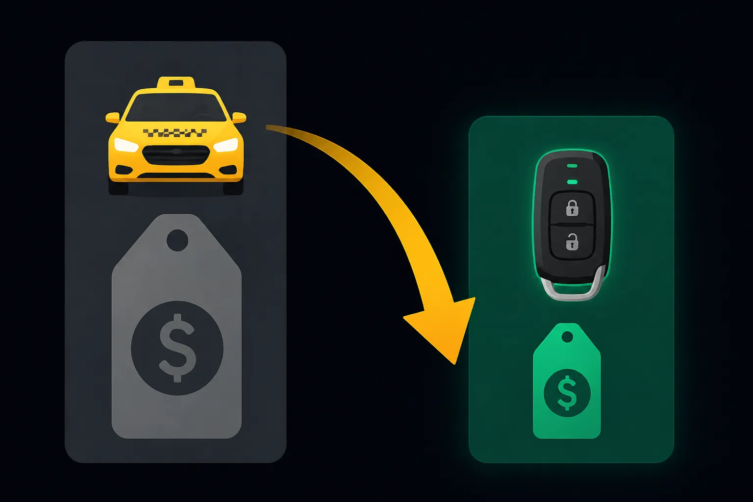 Taxi vs. economy car rental — daily cost comparison in Dubai
