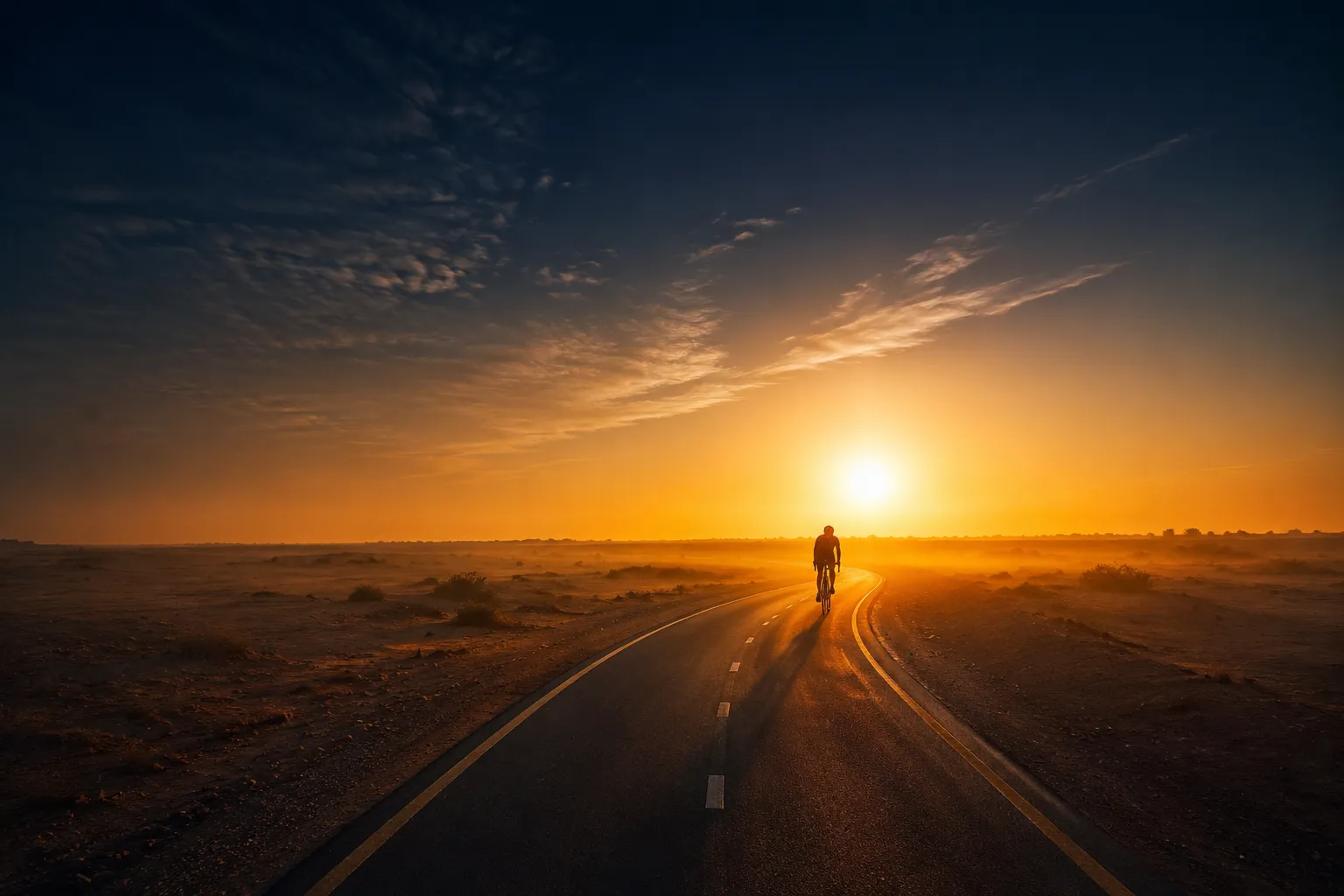 Wide, uncluttered road in Nad Al Sheba used for cinematic car photography