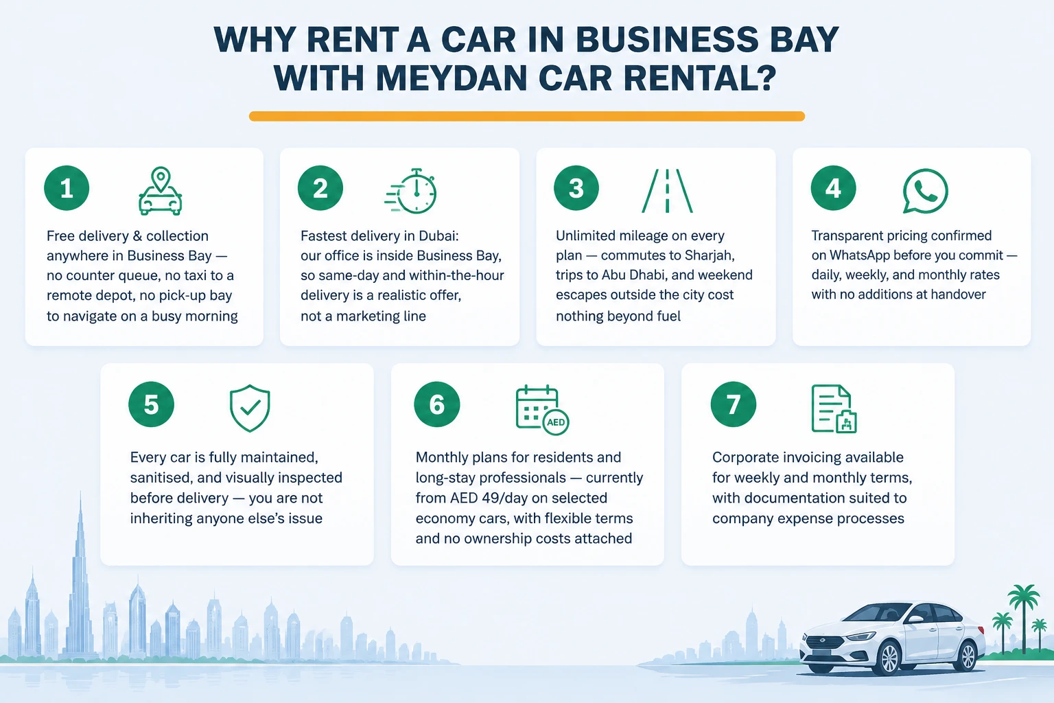 Why Rent a Car in Business Bay Advantage Cards